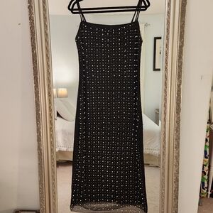 Black Pearl Covered Anewsta Column Dress